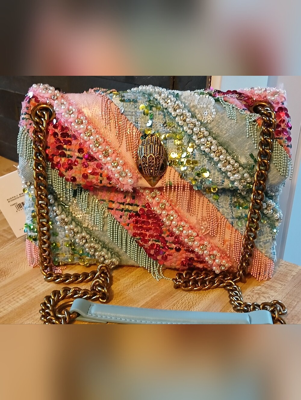 Kurt Geiger NWT STUNNING Multi Print & Texture Kensington & Dustbag